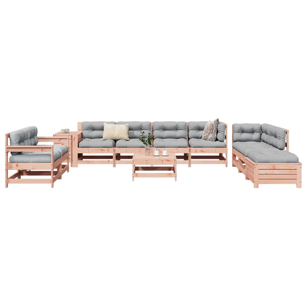 vidaXL 11-Piece Solid Douglas Fir Garden Sofa Set