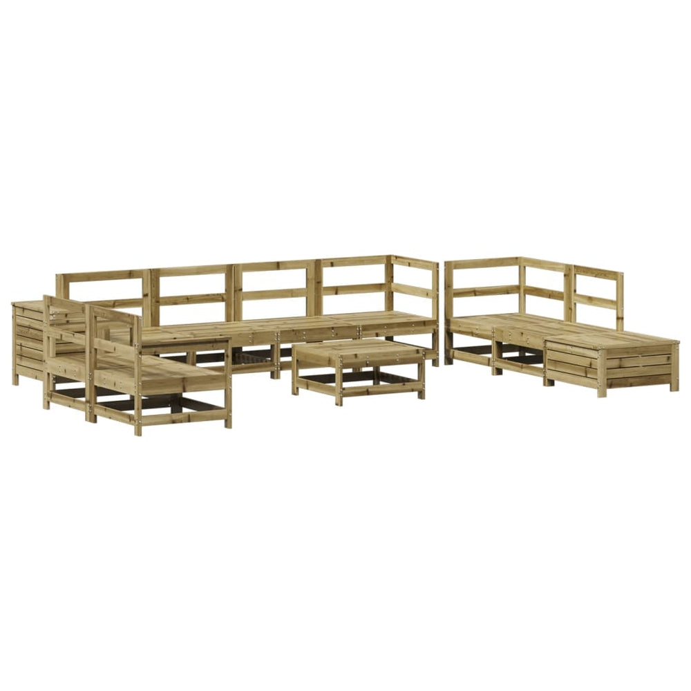 vidaXL 11-Piece Garden Sofa Set Impregnated Pinewood