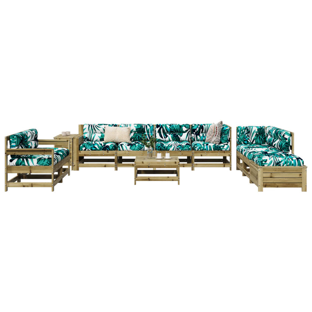 vidaXL 11-Piece Garden Sofa Set Impregnated Pinewood