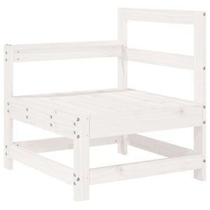 vidaXL 10-Piece Garden Sofa Set White Solid Pine Wood