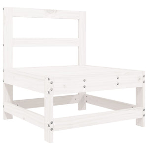 vidaXL 10-Piece Garden Sofa Set White Solid Pine Wood