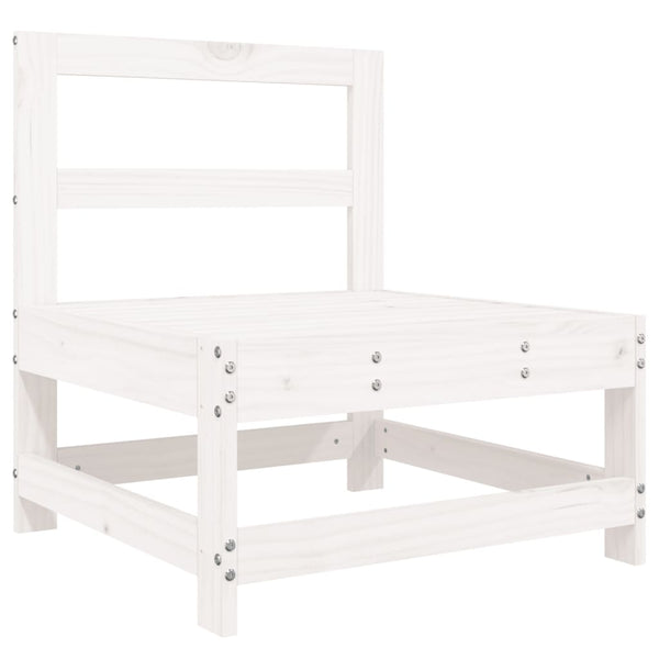 vidaXL 10-Piece Garden Sofa Set White Solid Pine Wood