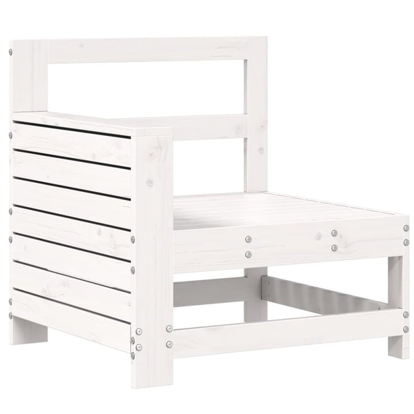 vidaXL 10-Piece Garden Sofa Set White Solid Pine Wood
