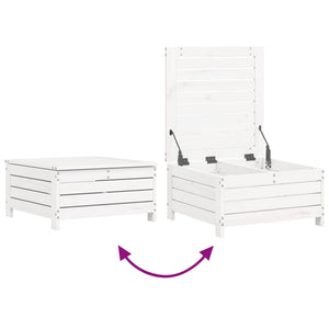 vidaXL 10-Piece Garden Sofa Set White Solid Pine Wood