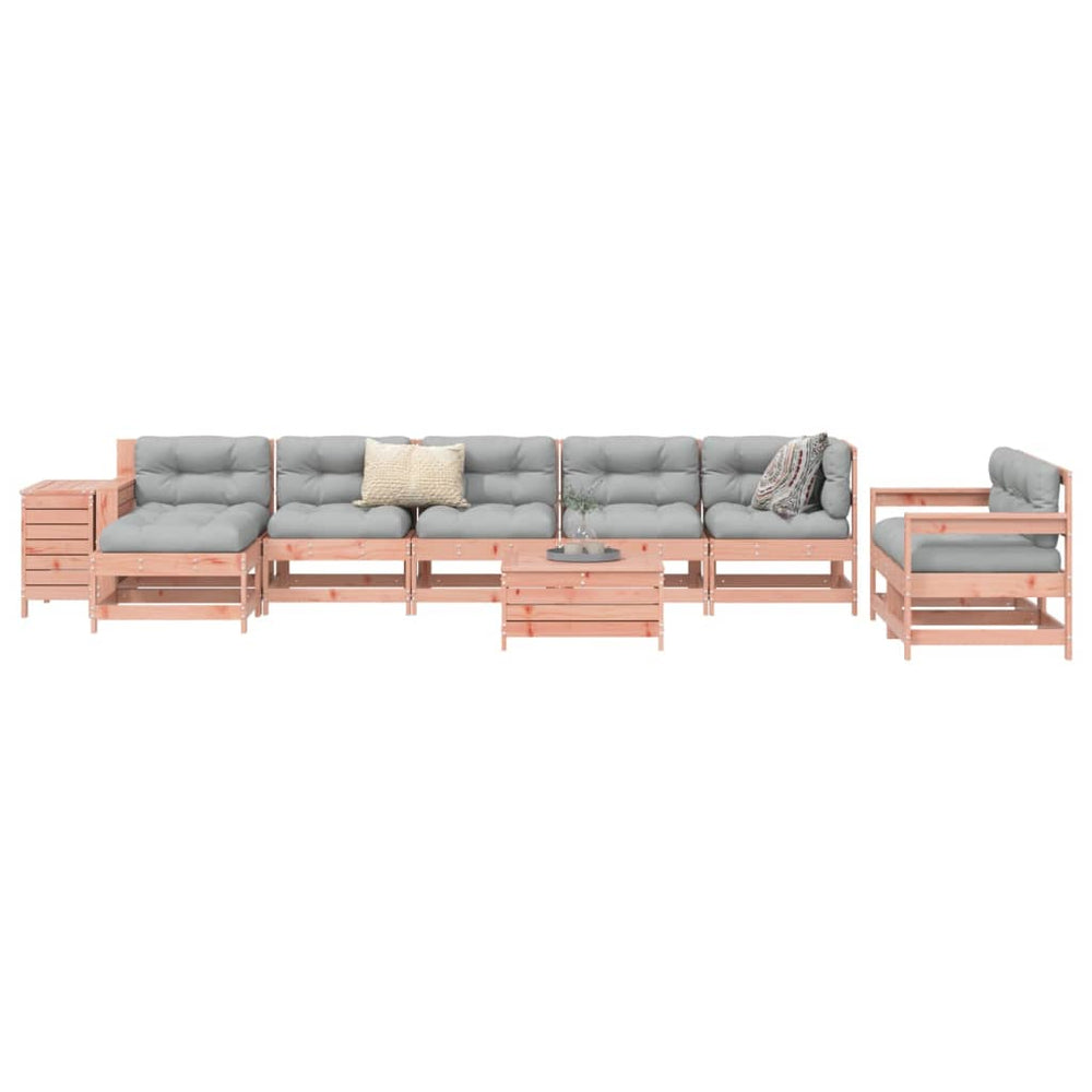 vidaXL 10-piece Garden Sofa Set Solid Douglas Fir