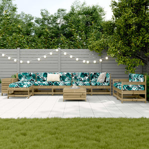 vidaXL 10-Piece Garden Sofa Set Impregnated Pinewood