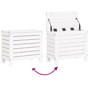 vidaXL 9-piece Garden Sofa Set White Solid Pine Wood
