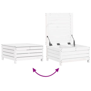 vidaXL 9-piece Garden Sofa Set White Solid Pine Wood