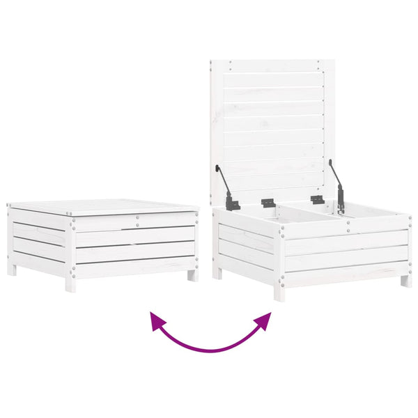 vidaXL 9-piece Garden Sofa Set White Solid Pine Wood