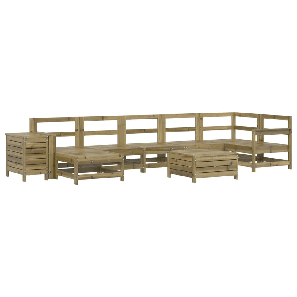 vidaXL 9-piece Garden Sofa Set Impregnated Pinewood