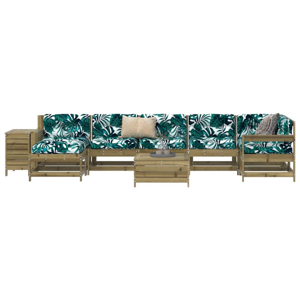 vidaXL 9-piece Garden Sofa Set Impregnated Pinewood