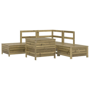 vidaXL 6-piece Impregnated Pine Wood Garden Sofa Set
