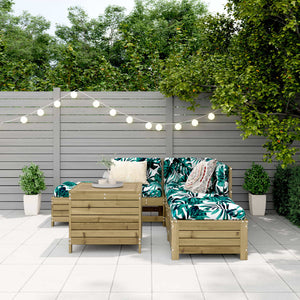 vidaXL 6-piece Impregnated Pine Wood Garden Sofa Set