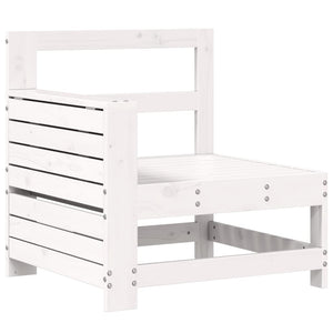 vidaXL 4-piece Garden Sofa Set White Solid Pine Wood