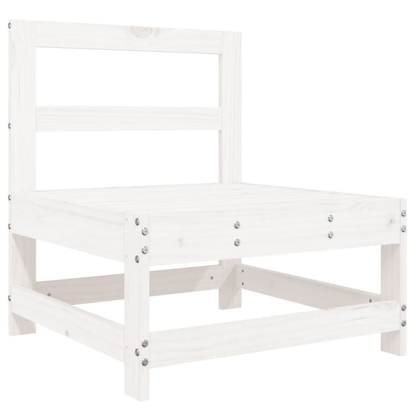vidaXL 4-piece Garden Sofa Set White Solid Pine Wood