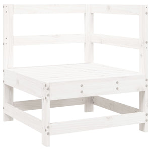 vidaXL 4-piece Garden Sofa Set White Solid Pine Wood