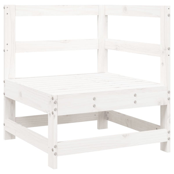 vidaXL 4-piece Garden Sofa Set White Solid Pine Wood