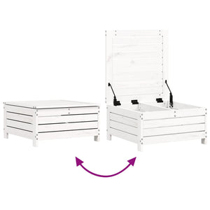 vidaXL 4-piece Garden Sofa Set White Solid Pine Wood