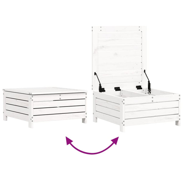 vidaXL 4-piece Garden Sofa Set White Solid Pine Wood