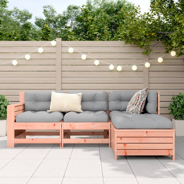 vidaXL 4-Piece Garden Sofa Set Solid Douglas Fir Wood