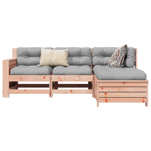 vidaXL 4-Piece Garden Sofa Set Solid Douglas Fir Wood
