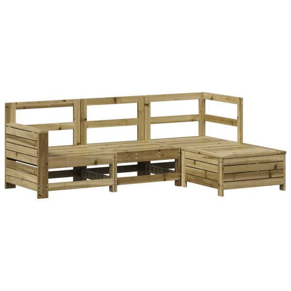 vidaXL 4-Piece Garden Sofa Set Impregnated Pinewood