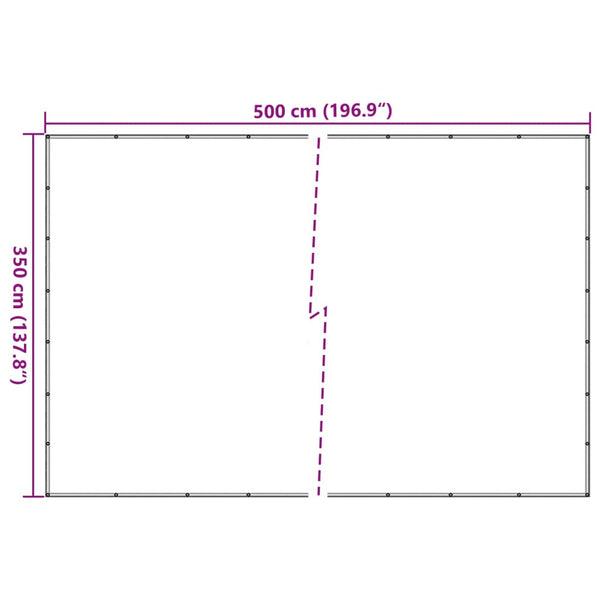 vidaXL Trailer Net Green 3.5x5 m HDPE