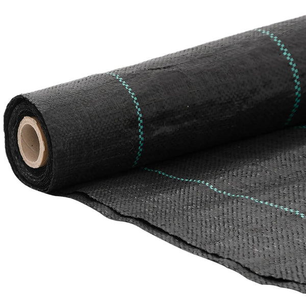 vidaXL Weed Fabric Black 4x50 m PP