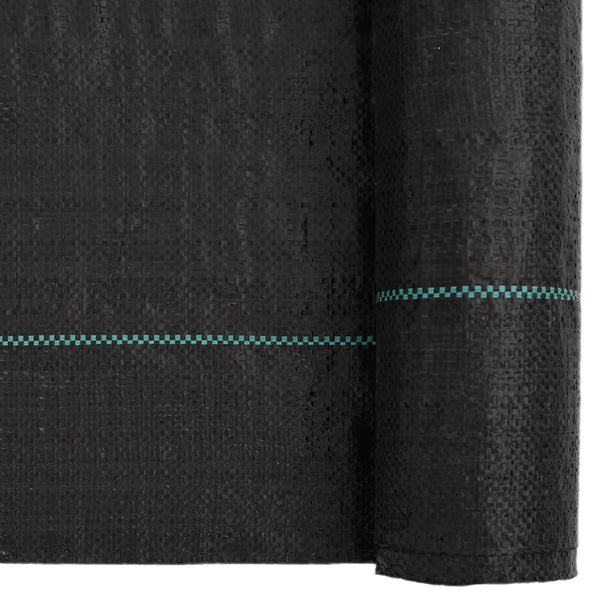vidaXL Weed Fabric Black 4x50 m PP