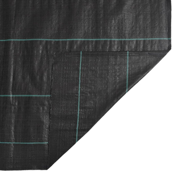 vidaXL Weed Fabric Black 4x50 m PP