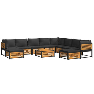 vidaXL 11-Piece Garden Sofa Set with Cushions Solid Acacia Wood