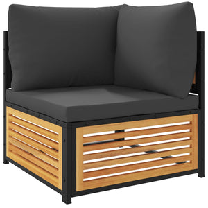 vidaXL 11-Piece Garden Sofa Set with Cushions Solid Acacia Wood
