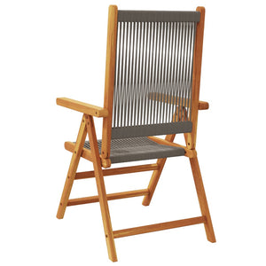 vidaXL Adjustable Garden Chairs 4 pcs Grey Solid Acacia Wood