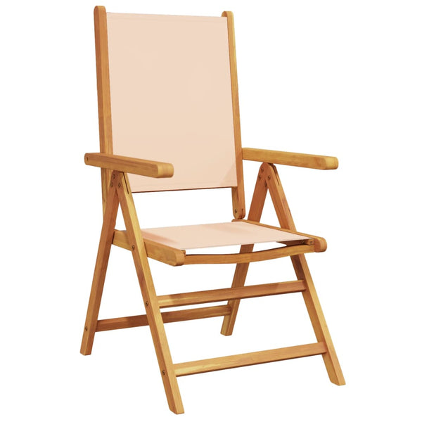 Verstellbare Gartenstühle 4er Set Beige