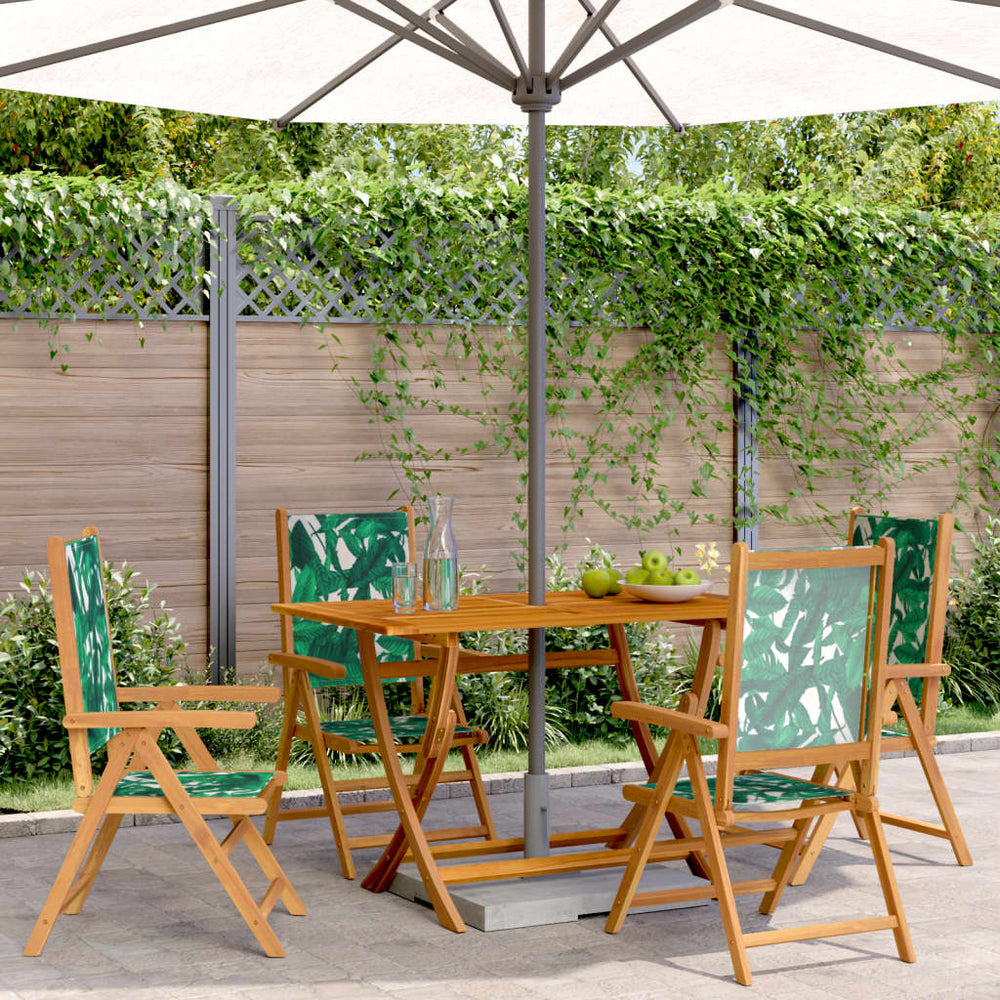Verstellbare Gartenstühle 4er Set Grün