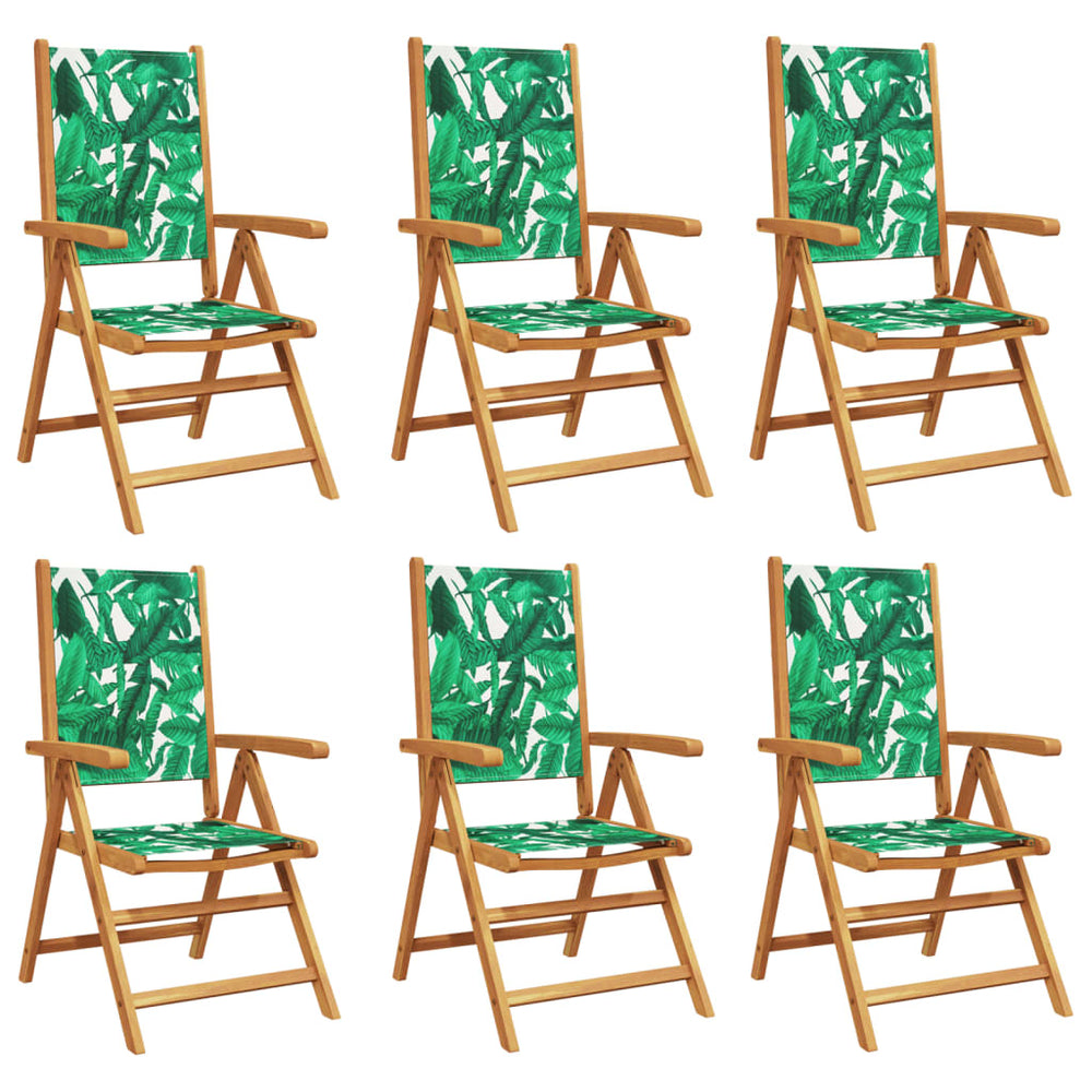 Verstellbare Gartenstühle 6er Set Grün