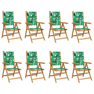 Verstellbare Gartenstühle 8er Set Grün