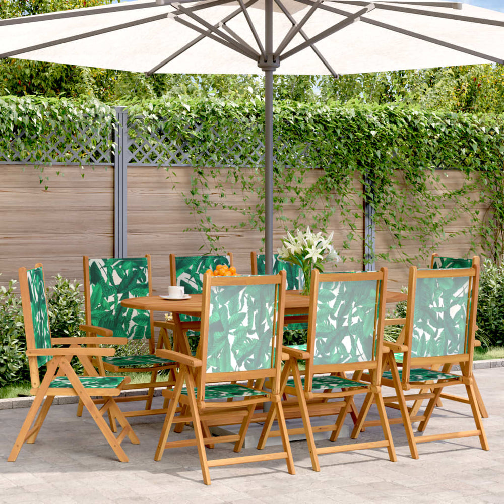 Verstellbare Gartenstühle 8er Set Grün