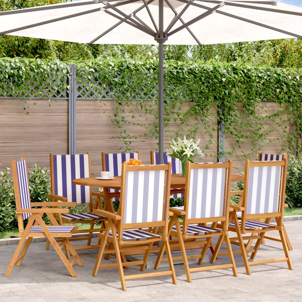 Verstellbare Gartenstühle 8er Set