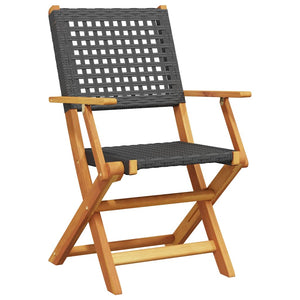 Klappbare Gartenstühle 6er Set Poly Rattan