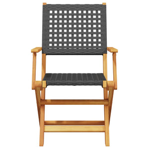 Klappbare Gartenstühle 6er Set Poly Rattan