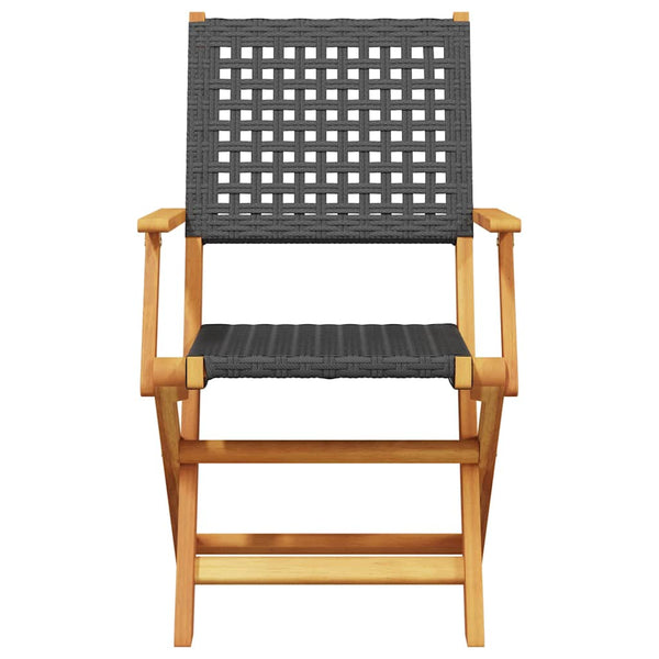 Klappbare Gartenstühle 6er Set Poly Rattan