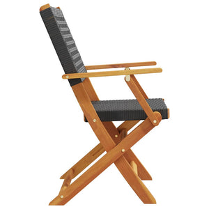 Klappbare Gartenstühle 6er Set Poly Rattan