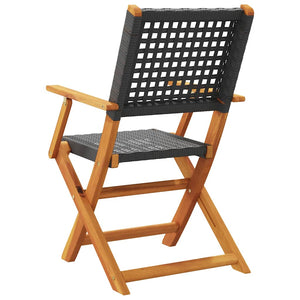 Klappbare Gartenstühle 6er Set Poly Rattan