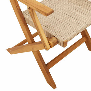 Klappbare Gartenstühle, 6er Set, Beige Poly Rattan