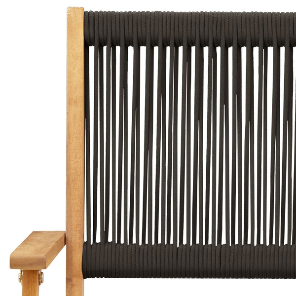Klappbare Gartenstühle 4er Set Akazie Schwarz