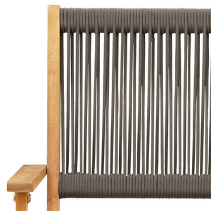Gartenstühle 6er Set Akazie Grau Klappbar