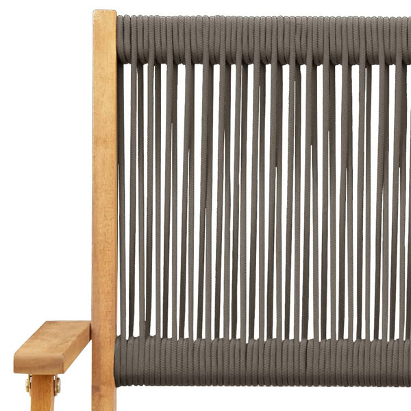 Gartenstühle 6er Set Akazie Grau Klappbar