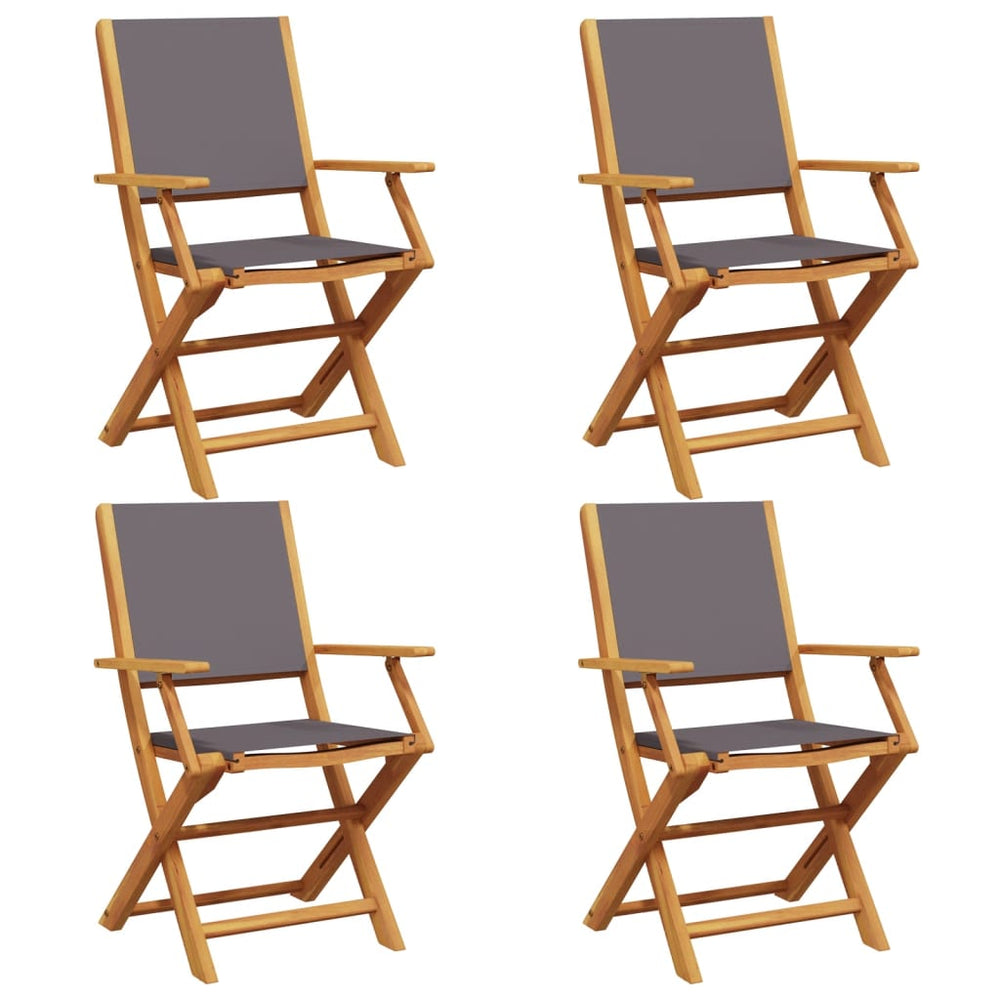 Klappbare Gartenstühle 4er Set Anthrazit