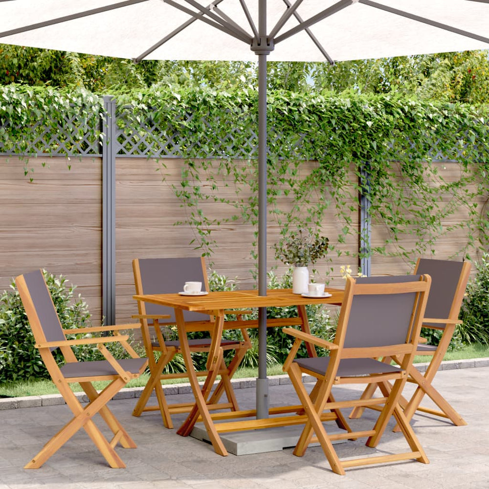 Klappbare Gartenstühle 4er Set Anthrazit